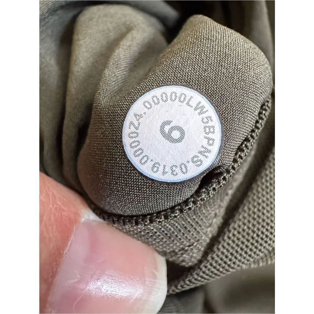 Lululemon Women's On the Fly 7/8 Sophisticated Silhouette Pant Dark Olive Size 6